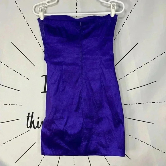 Ruby & Rox Strapless Purple Cocktail Party Dress - Picture 5 of 6
